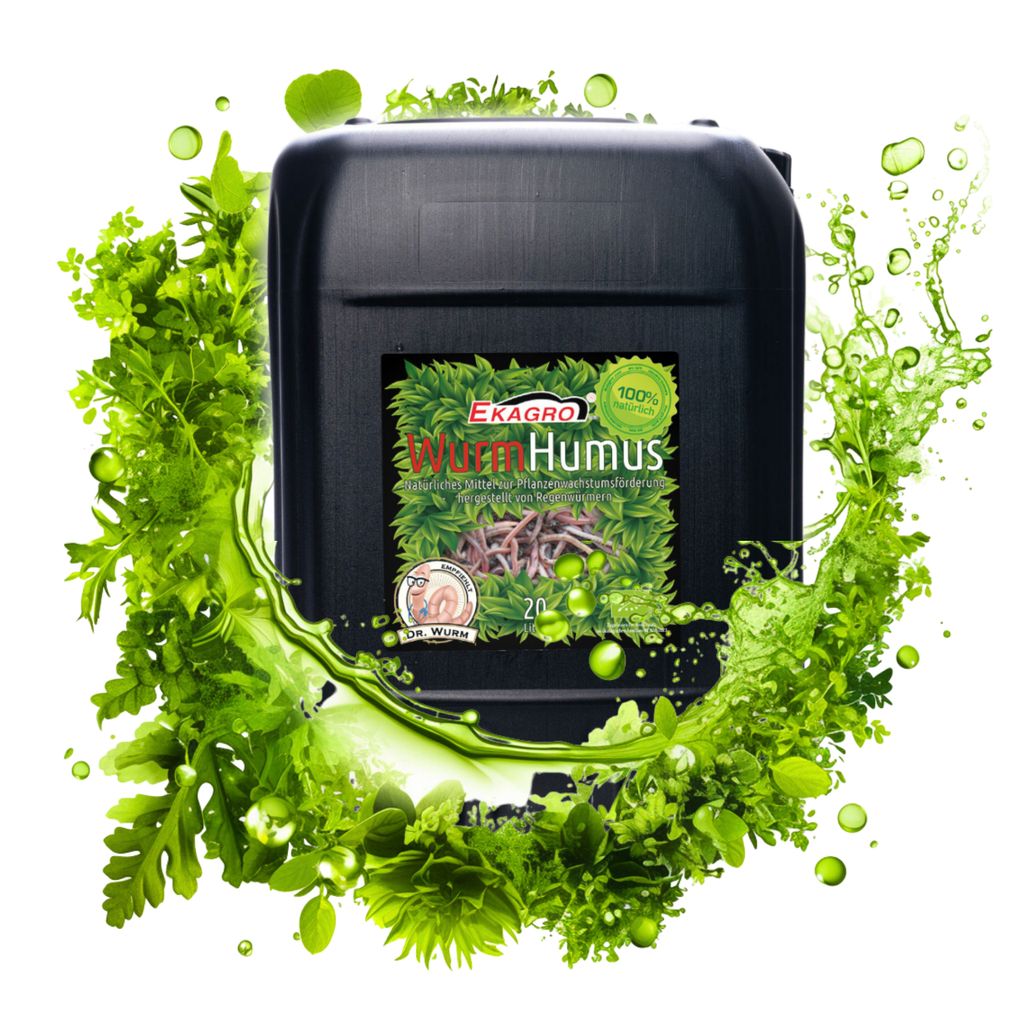 EKAGRO | 20 Liter Flüssigdünger, Natürlichen Dünger, Düngemittel für Pflanzen und Blumen, WurmHumus