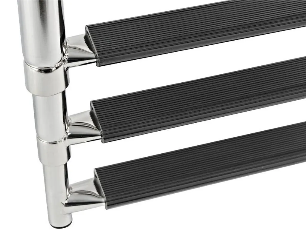 Échelle de bain télescopique large en inox AISI316 à 4 marches antidérapantes