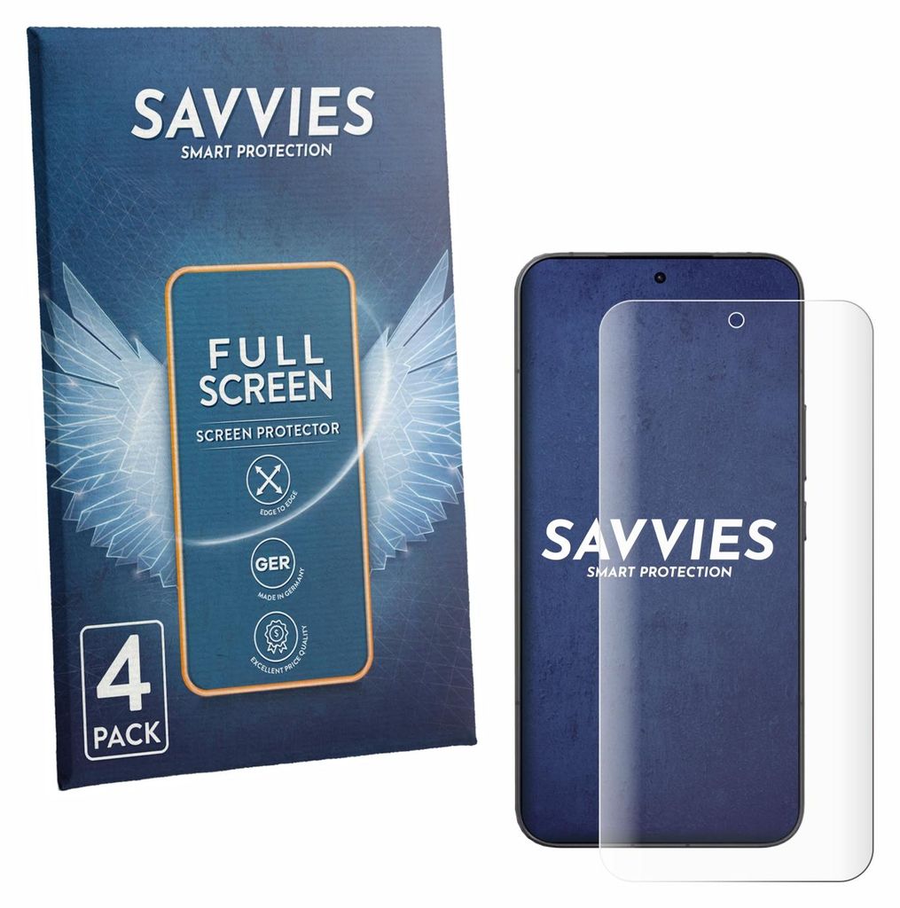 4x Savvies Fullscreen Schutzfolie für Xiaomi 17T Pro Displayschutz Folie Fullcover Klar Transparent
