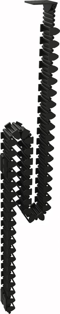 Kabelkette rechteckig Magnet Quadratrohr unter Tischplatte sw