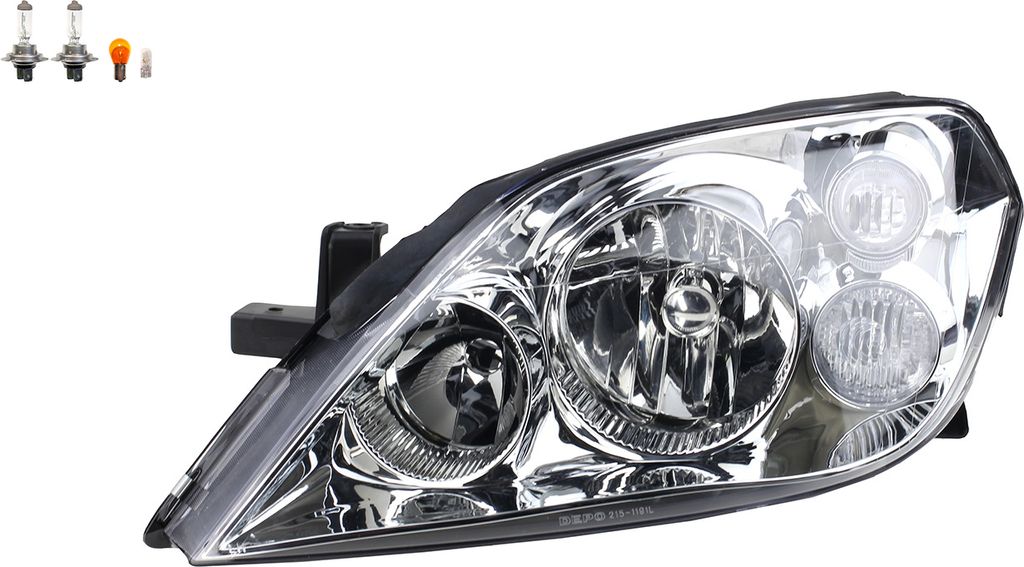 Johns, Scheinwerfer Halogen passend für Nissan Primera P12 01/2002 - Links Leuchtmittel 26060AU800 26060AU80B