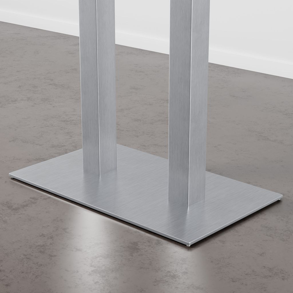 Bistrotisch 120x70 cm | D4878VL Marmor Dunkel | Edelstahl Gestell