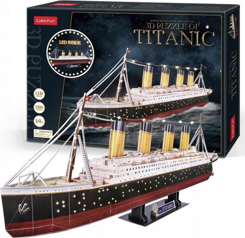 Cubic Fun 3D Led Puzzle Titanic 266 Teile Produktbild 