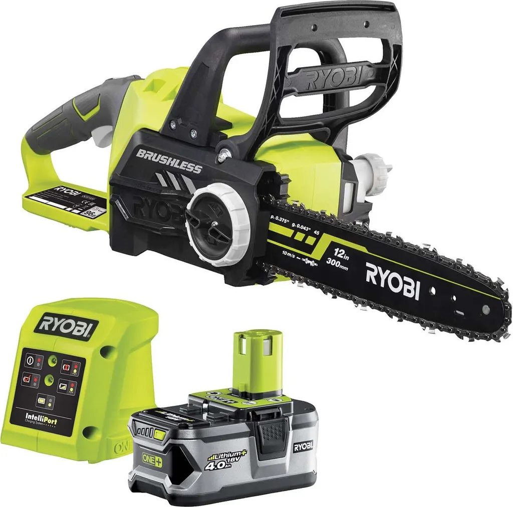 Tronçonneuse pour élagage et bois de chauffage RYOBI 18V 4Ah