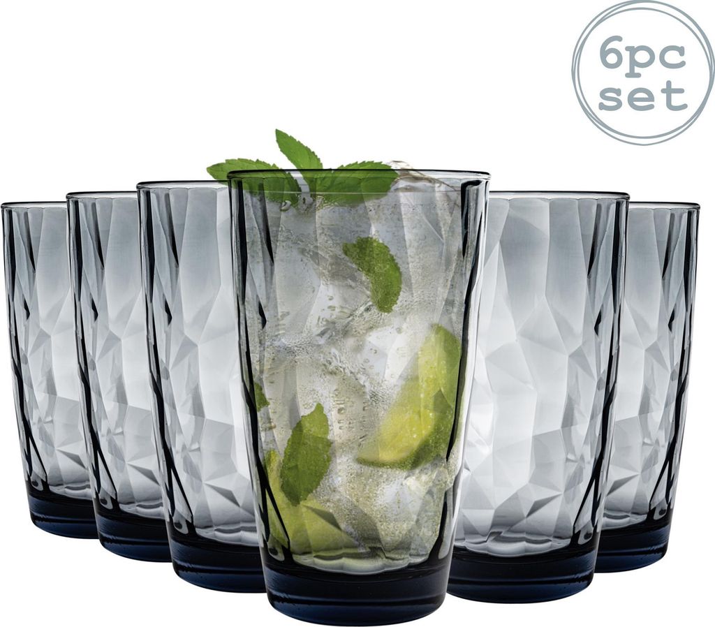 Bormioli Rocco Diamant Dimpled Cooler Glasses - Ocean Blue Produktbild 