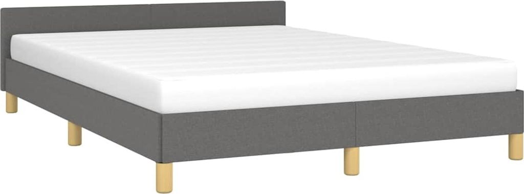 vidaXL Bettgestell ohne Matratze Dunkelgrau 140x200 cm Stoff