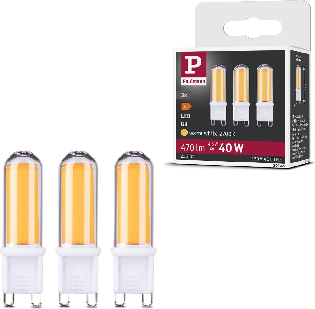 Paulmann Standard 230V LED Stiftsockel 3er-Set
