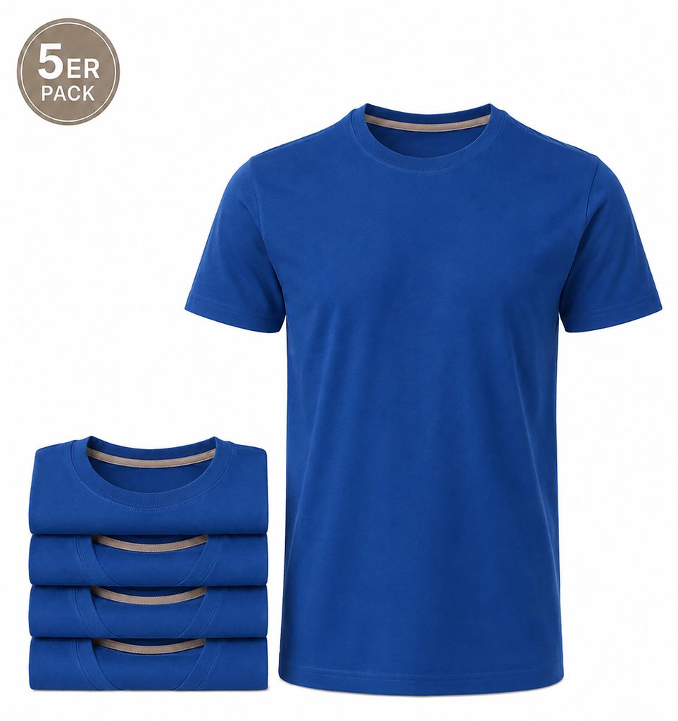 Mivaro Herren T-Shirt 5er Pack Basic Rundhals - Männer Produktbild 
