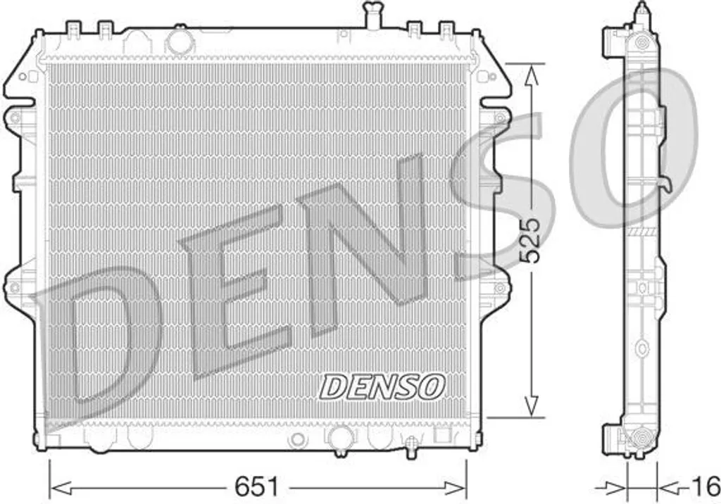 Radiateur de refroidissement moteur Hilux DENSO DRM50069 OE 164000L120