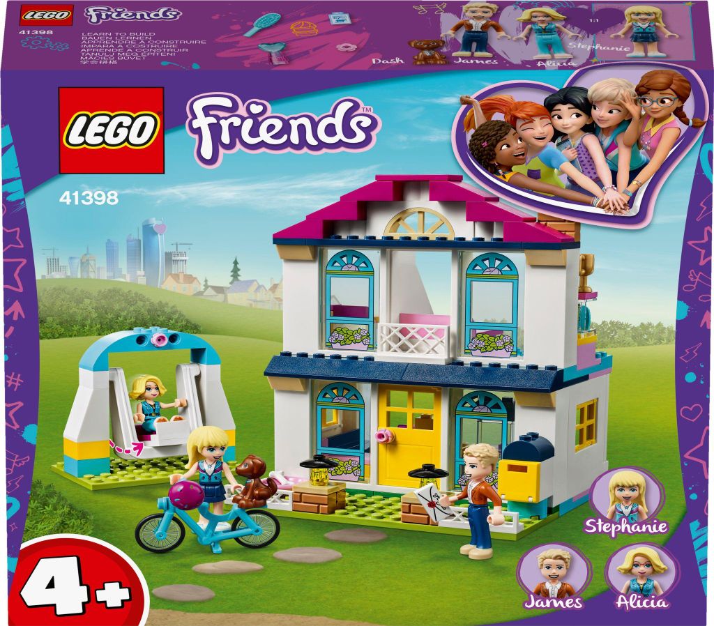 LEGO 41398 Friends 4 + Stephanies Familienhaus, Puppenhaus Produktbild 