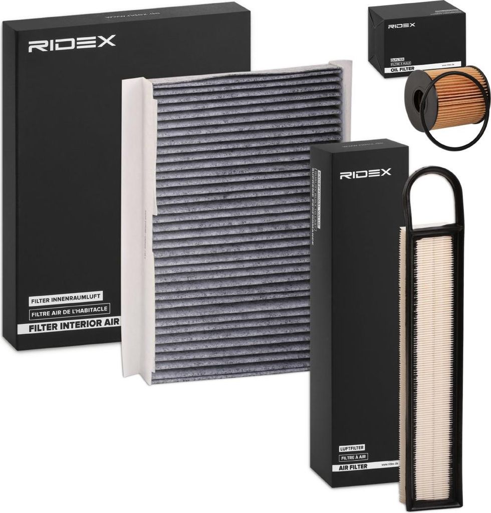 RIDEX Filterset Inspektionspaket Filtersatz für FORD Fiesta Mk5 Schrägheck (JH1, JD1, JH3, JD3) MONDEO IV Turnier (BA7) für BMW 3 Limousine (E46)