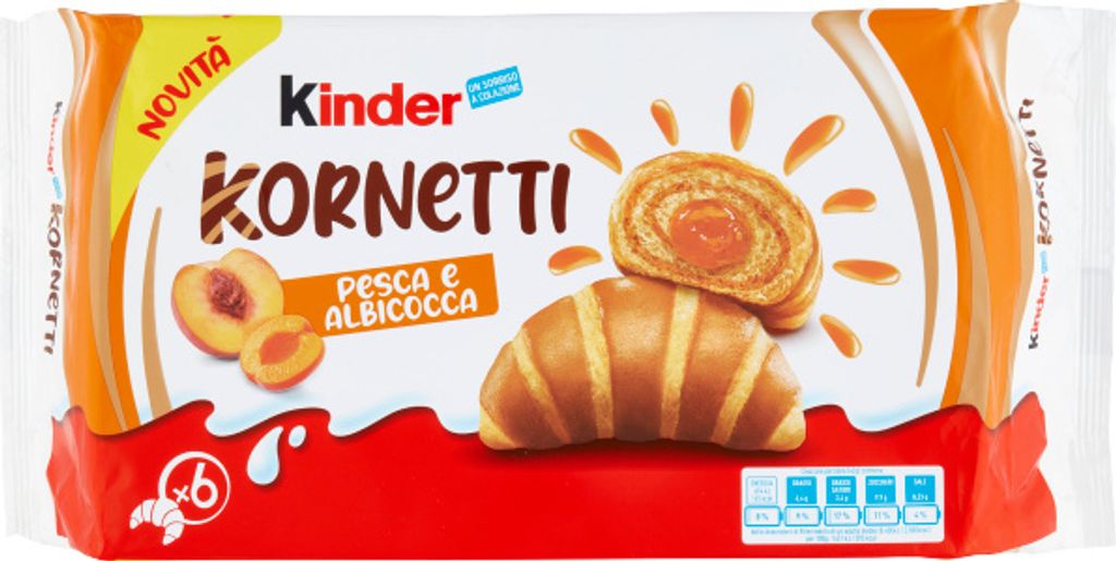 Kinder - Kornetti Pesca e Albicocca 252g Produktbild 2