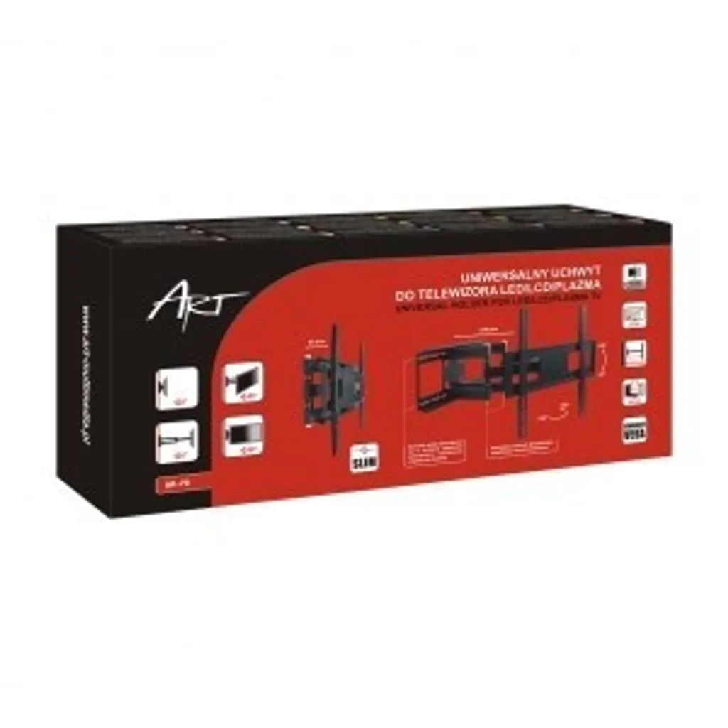 Support Mural pour Téléviseur ART AR-70 Noir Idéal Écran LED et LCD 55" - 3