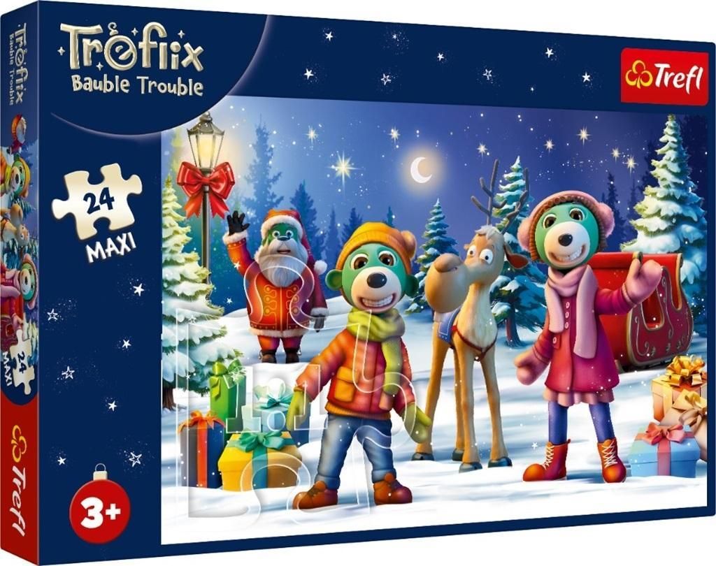 24 Maxi Trefliki Puzzle Bauen Sie Einen Schneemann 14375 Produktbild 