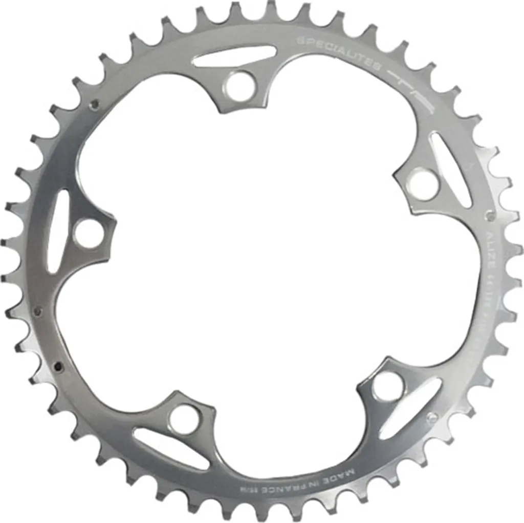 Plateau 46Z TA Alizé Argent Ø130 en Aluminium pour Groupe 9/10 Vitesses