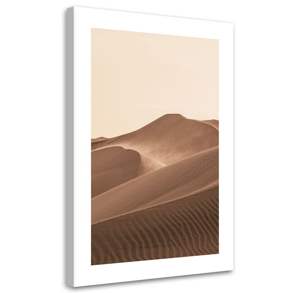 Leinwandbild Sanddünen 60x90 Feeby Beige bild für die wand bereit zum aufhängen
