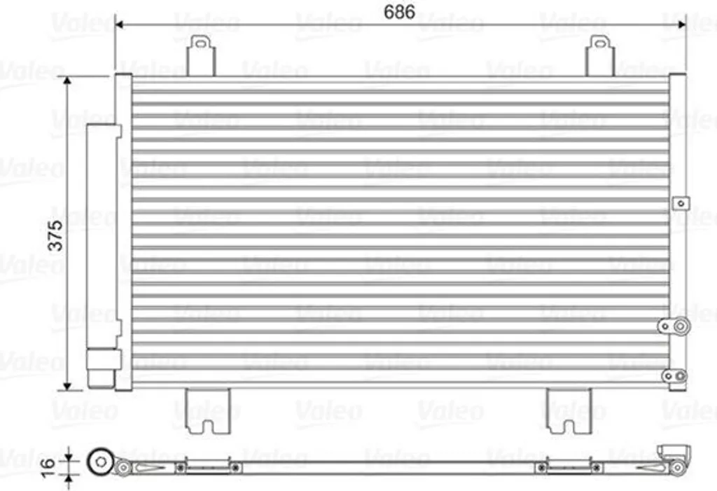 Condenseur Valeo 814451 - Radiateur Clim OE 88460 30871 pour Lexus GS