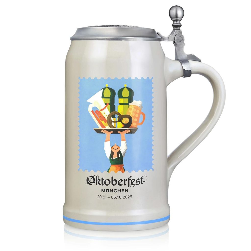 offizieller Oktoberfest-Krug 2025 der Stadt München - mit Produktbild 
