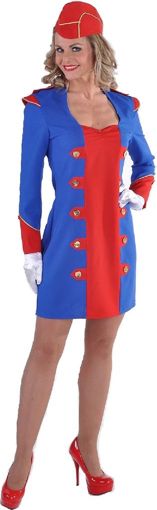 M213139-XL Stewardess blau-rot Flugbegleiterin Gr.XL