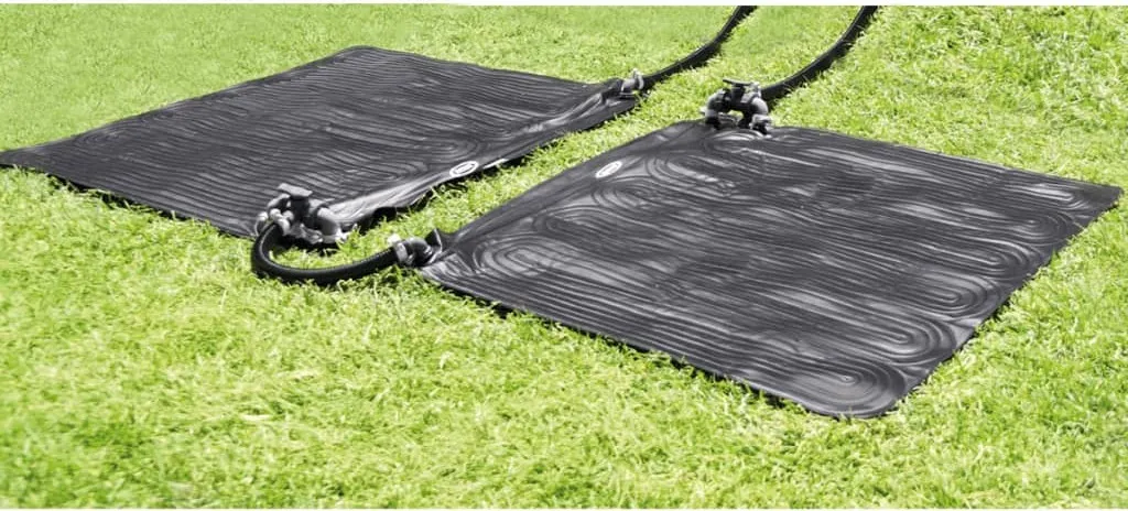 Chauffage Solaire Intex Haute Performance PVC Noir 120x120 cm - Lot de 2