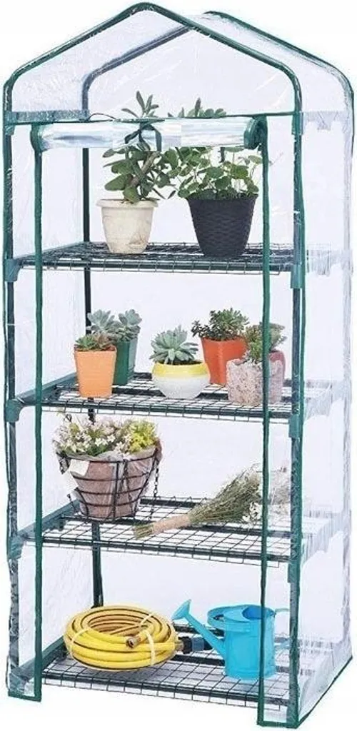 Mini Serre Foliak 4 Étagères : Solution Gain de Place pour Petit Jardin