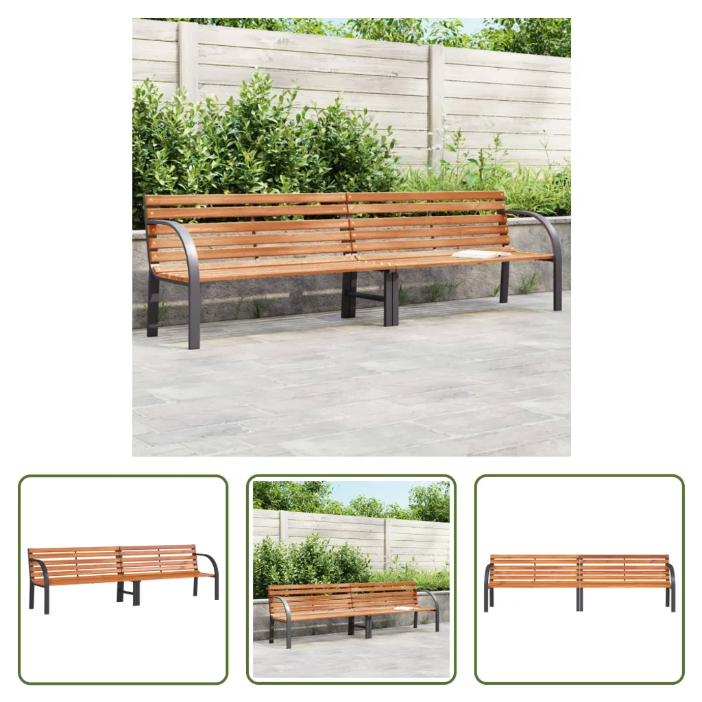 Banc de jardin familial 231 cm pour grand balcon et cour en bois