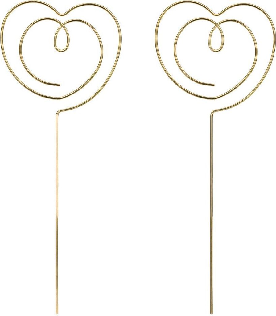 Cake Topper Herzen 12cm Metall Gold 2er Set Produktbild 