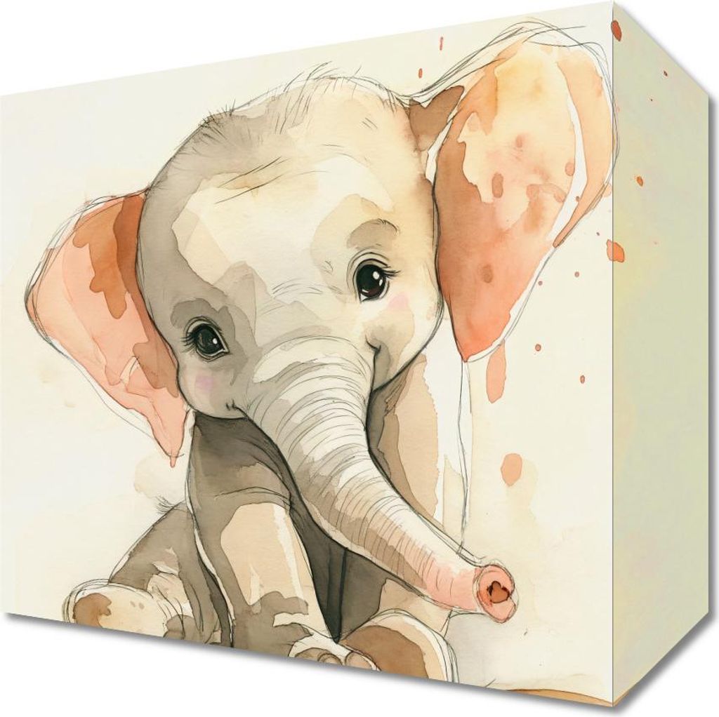 Bild 20x20cm Grauer Elefant