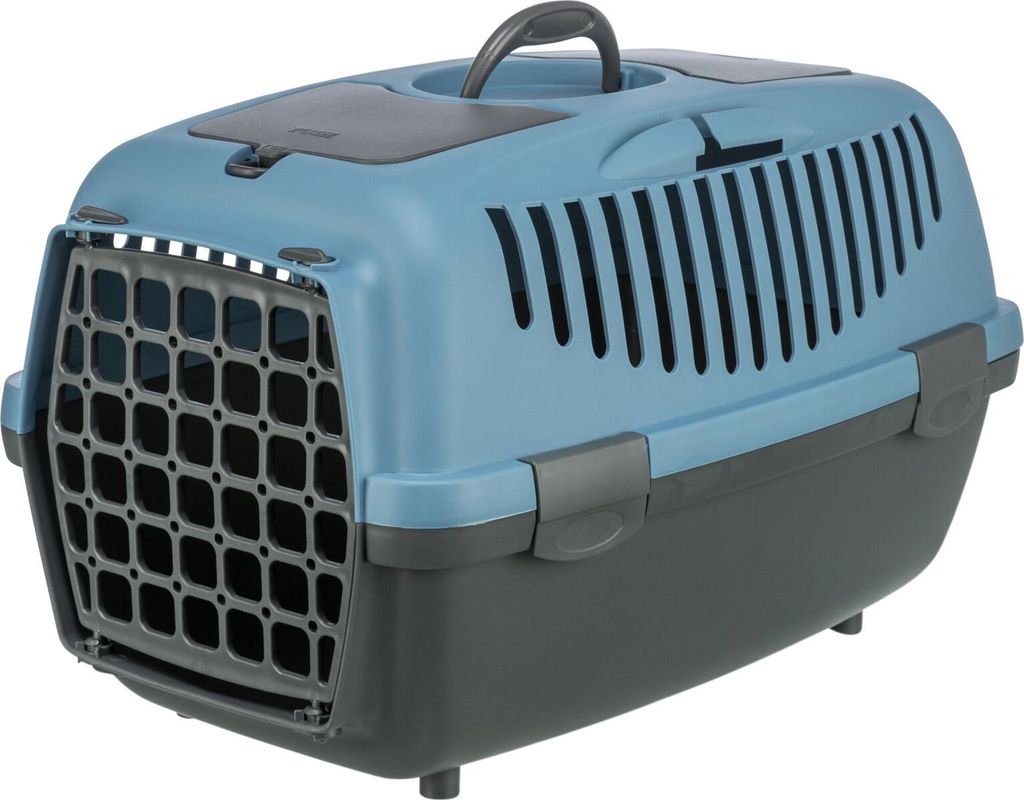 TRIXIE Transportbox Capri 1 & 2 - dunkelgrau/blau - 37 × 34 Produktbild 