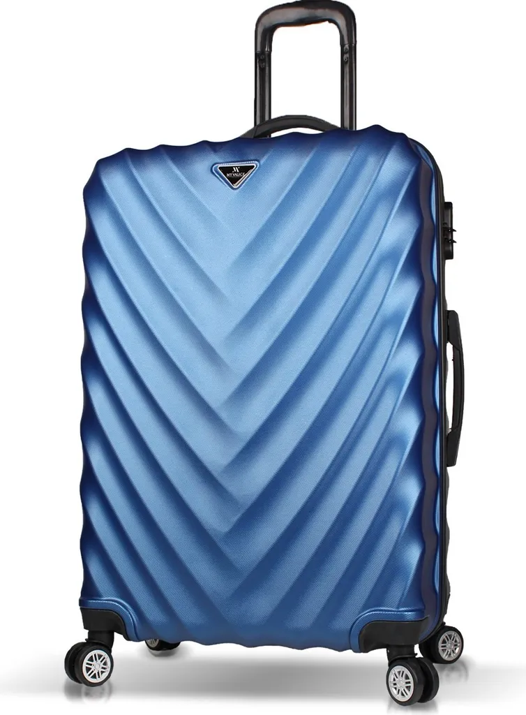 Valise Zoozie Bags MV7132 bleu foncé en ABS haute résistance 76 cm