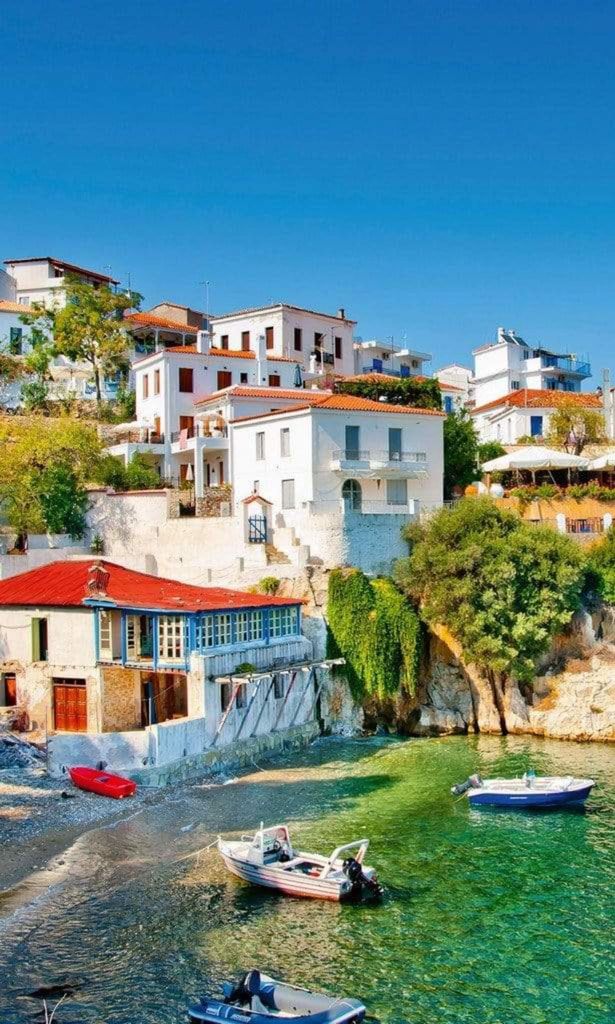 Fototapete - Greece Coast 150x250cm - Vliestapete