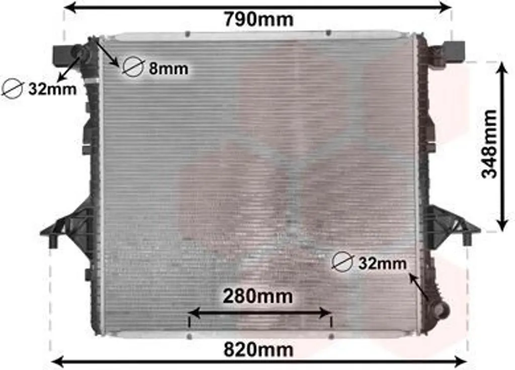 Refroidisseur d'eau moteur VW Amarok Pickup VAN WEZEL 58002363