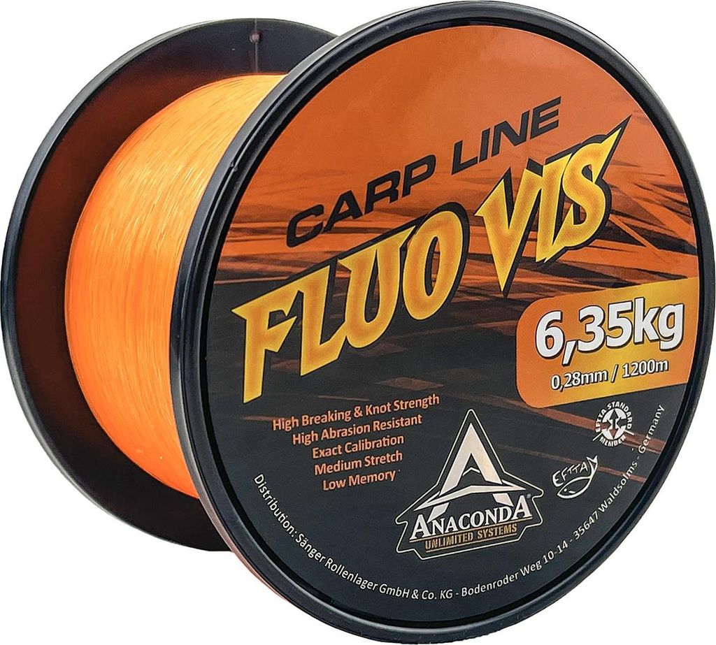 Anaconda line Fluo Vis 0,30 mm 1200 m pomarańczowa Zdjęcie produktu 