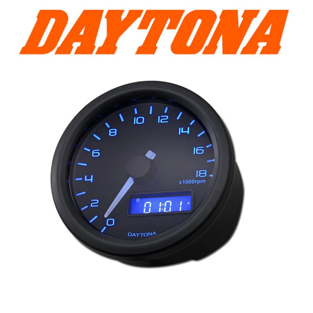 Compteur de tours numérique Daytona Velona noir 60mm haute précision