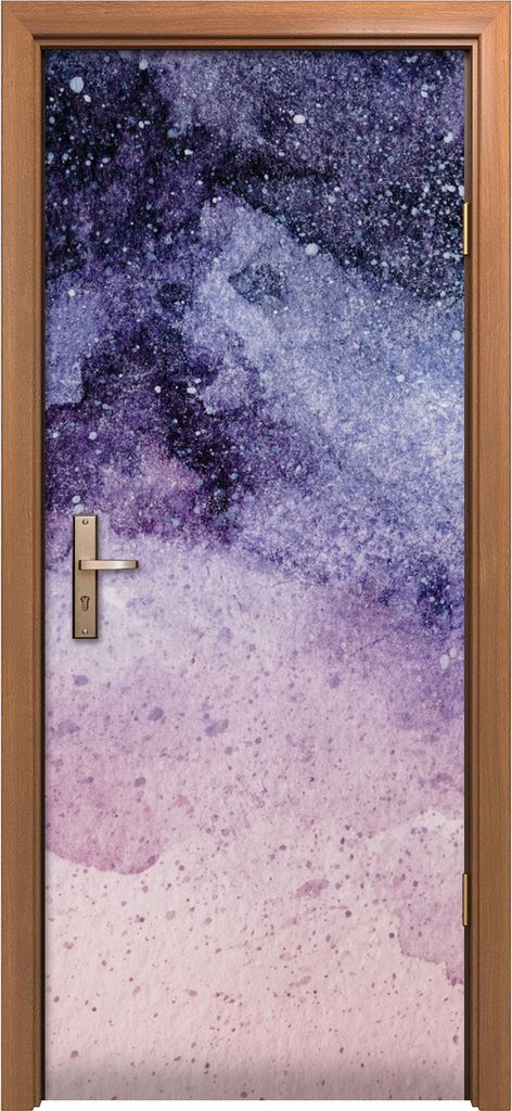 Türposter 80x200 cm Türaufkleber Türtapete Türfolie Klebefolie Kunst Aquarellfarbe Spritzer