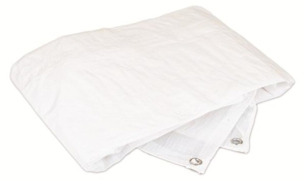 Bâche de protection double face blanche 5 x 6 m, 60 g/m², Image du produit 