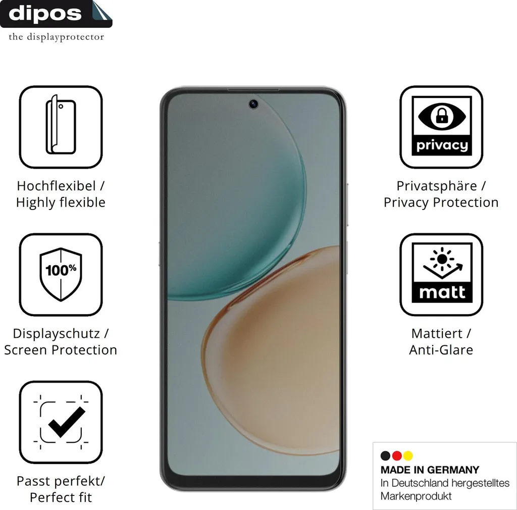 Dipos 6X Pellicola Protettiva In Vetro Per Honor 8X Crystalclear Made In Germany - 2