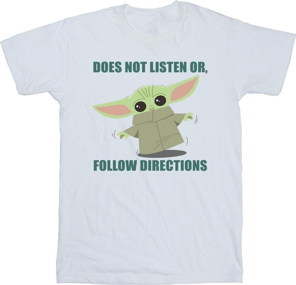 Star Wars - "The Mandalorian Does Not Listen" T-Shirt für Herren BI47373 (5XL) (Weiß)