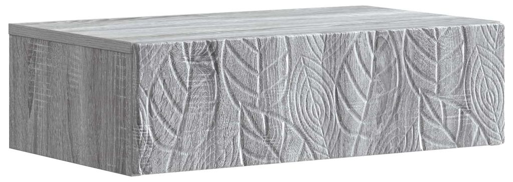 Wandmontierter Beistelltisch Grau Sonoma 59 x 34,5 x 17 cm