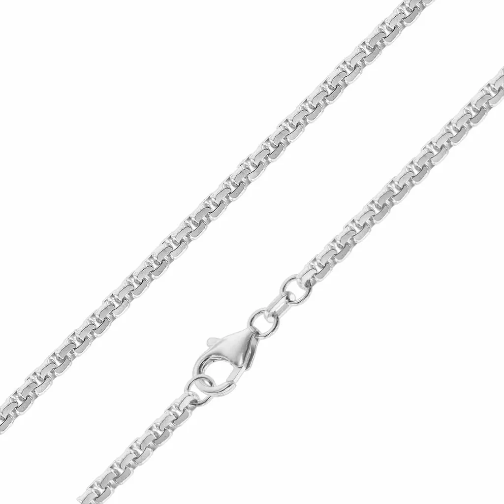 Chaîne vénitienne homme en argent massif 925 - Collier large de 3,7 mm