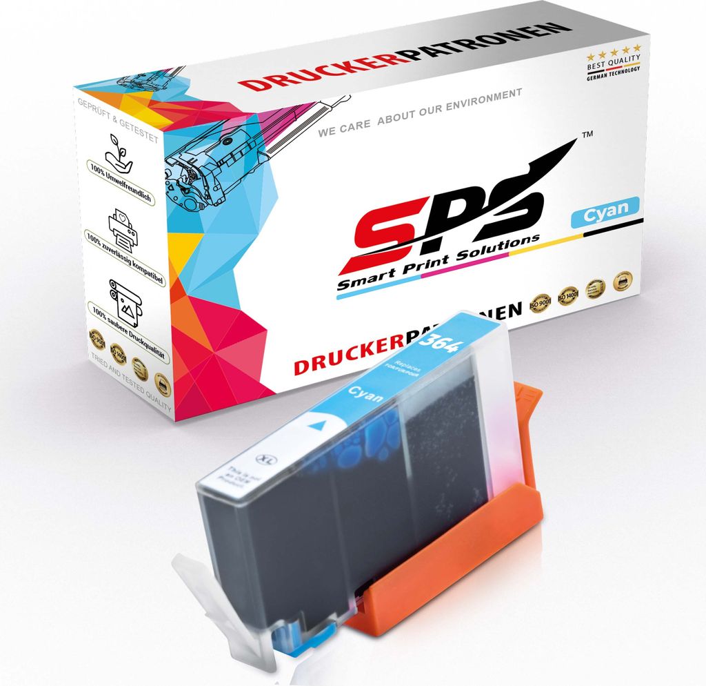 364XL Tintenpatrone Kompatibel für HP Photosmart B 410 A | 1x Cyan