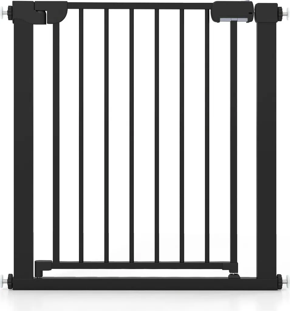 Barrière de sécurité pour bébé et chien noir mat fixation pression