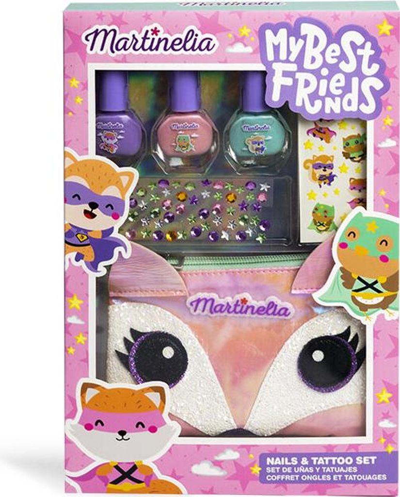 Martinelia Nagelset mit Kosmetiktasche und Tattoos fr Kinder 1 Stck