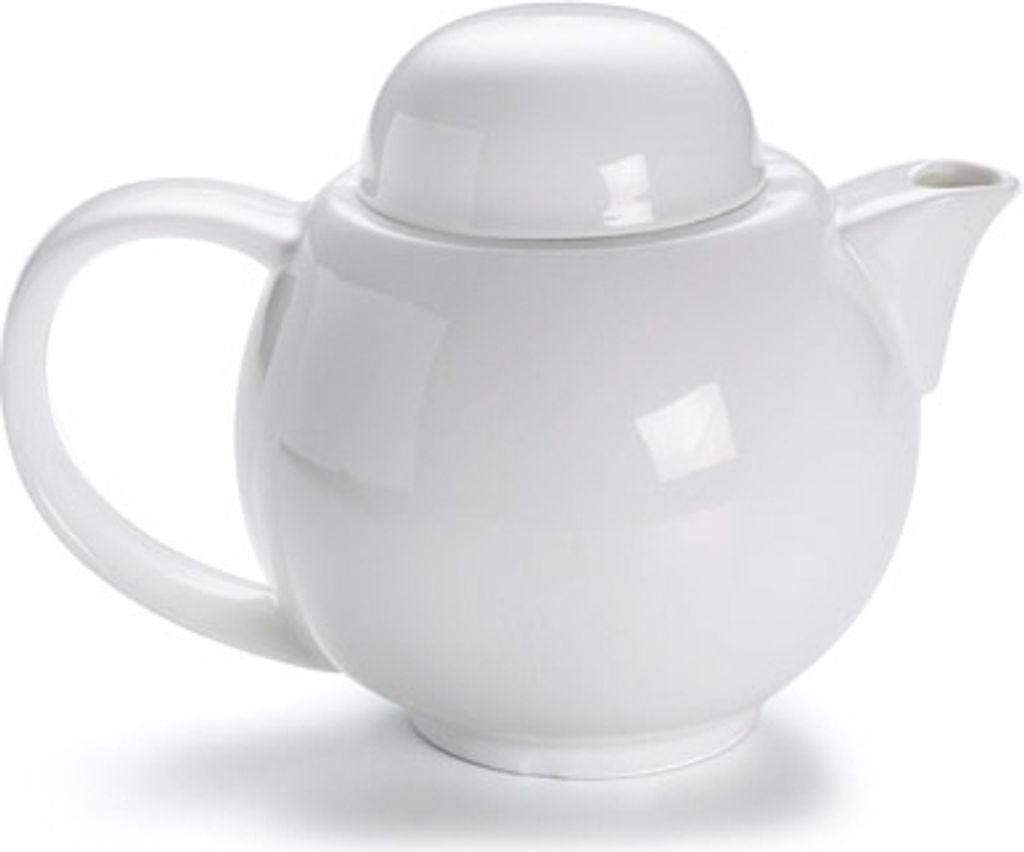 Teekanne 6 Tassen mit Sieb DoK 1020 ml / Maxwell & Williams / White Basics / Round / Kanne / Kaffeekanne / Porzellankanne