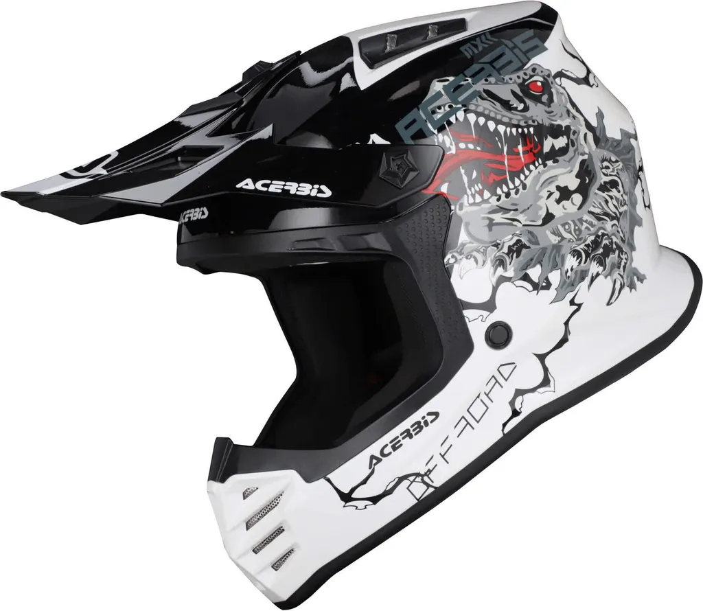 Casque de motocross enfant léger Acerbis Profile Junior noir blanc