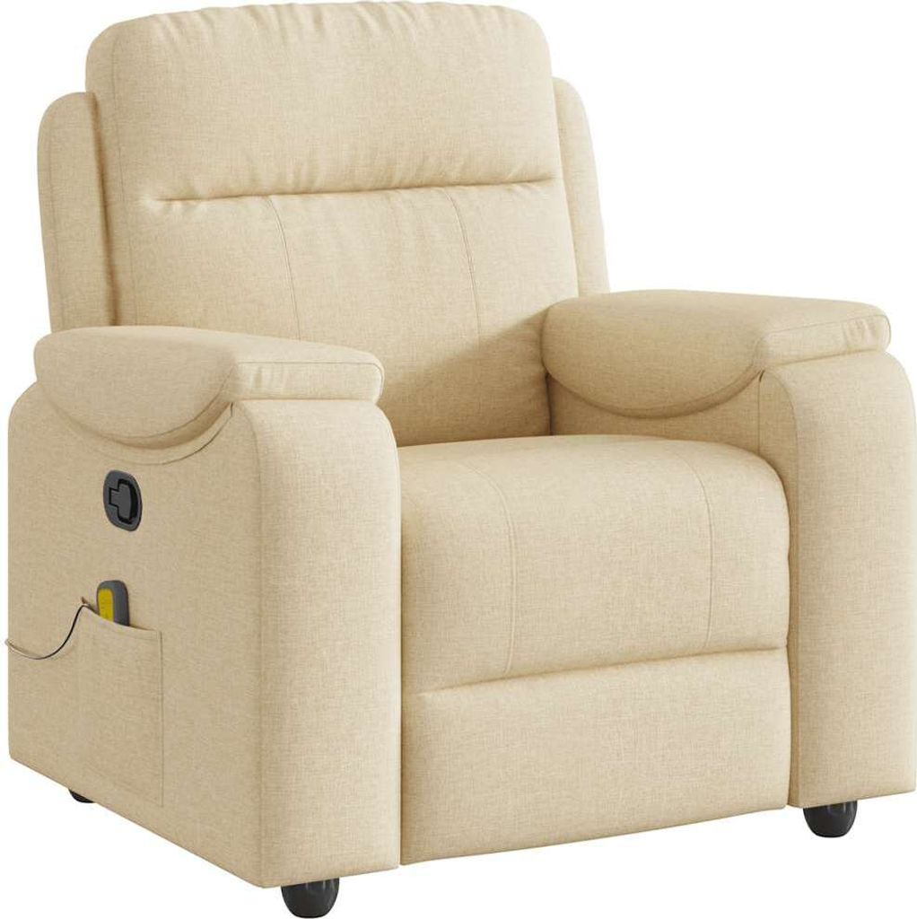 Massagesessel Creme Stoff