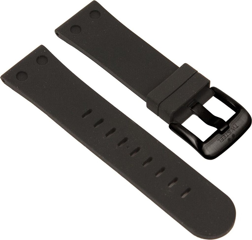 TW STEEL Canteen / Pilot / Icon Ersatzband Silikon 24mm Schwarz TWB583