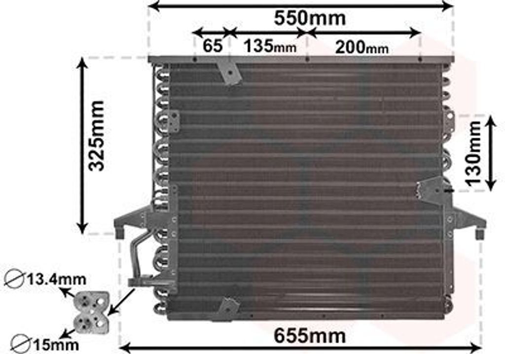 VAN WEZEL 06005180 - Condensatore per climatizzatore, Immagine del prodotto 
