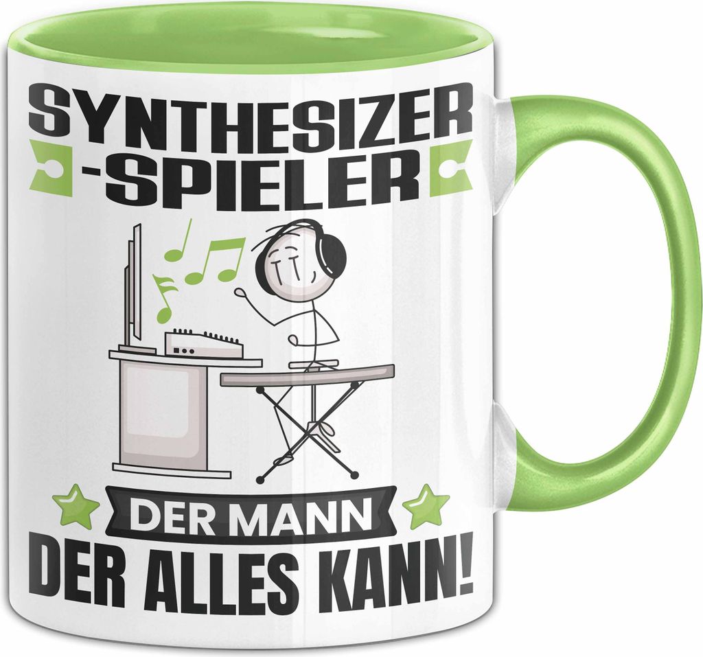 Synthesizer-Spieler Tasse Geschenk für Synthesizer-Spieler Der Mann Der Alles Kann Geschenkidee zum Geburtstag (Grün)