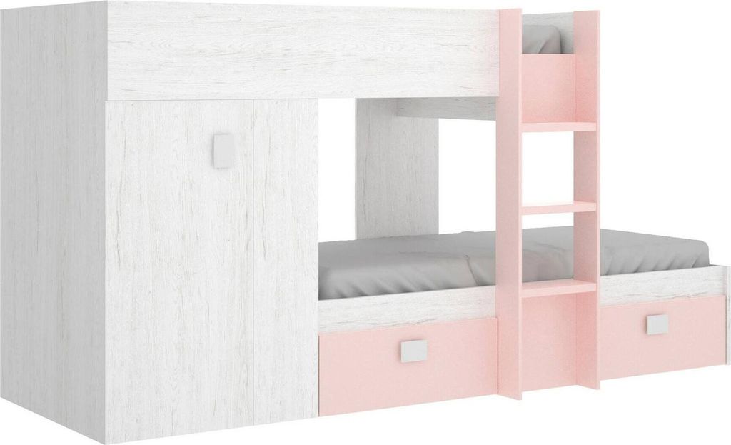 Dmora Schlafzimmer-Set Cevedale 271x111x150h cm Weiß